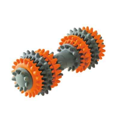 Dog toy Tooth Cleaner M - orange/grey - 13cm/5" long