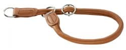 Collar Round & Soft Elk 55/10 – Elkskin cognac – 46-51cm / 18.1″-20″