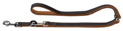 Leash Canadian Elk 20/100 - Elkskin black/Elkskin cognac - 100cm/3.3'