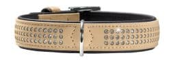 Collar Softie Triluxe 60 nickel – Art-Nubuk beige/Nappa black – 46-52cm / 18.1-20.5″