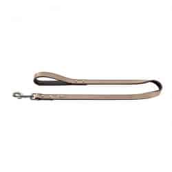 Leash Basic 18/100 nickel-plated – Split-leather brown/Nappa black – 100cm / 3.3′