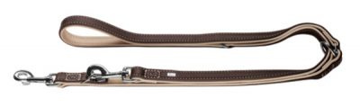 Leash Canadian Elk 20/100 - Elkleather brown/Elkleather beige - 100cm/3.3'