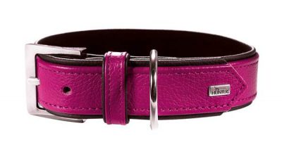 Collar Capri 45 - nappa raspberry/black - 33-39cm/13"-15.3"