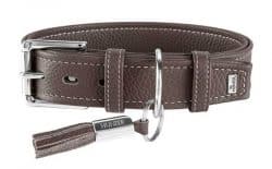 Collar Cannes 45 – burgundy, leather – 29-37cm/11.4″-14.6″