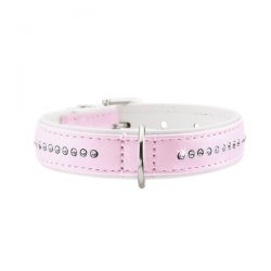 Collar Modern Art Luxus 37 – Faux Leather light pink/white – 28-33.5cm/11″-13.2″