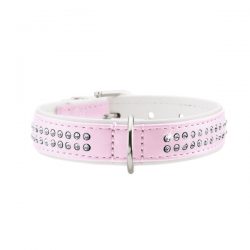 Collar Modern Art Deluxe 35 – Faux Leather light pink/white – 24-30cm/9.5″-11.8″