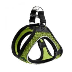 Harness Hilo Comfort XS – mesh, lime with refl. bise – XS, neck11.8-13.8″, belly13-14.7″