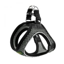 Harness Hilo Comfort L – mesh, anthracite with refl. bise – L, neck16.5-18.9″, belly 18-20.5″